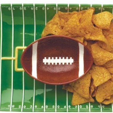 Warehouse Touchdown Field Chip and Dip Set and Football Stadium Chip Superbowl