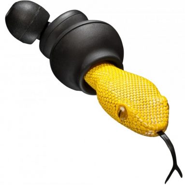 Quarkie Viper Head Yellow In Ear Headphones