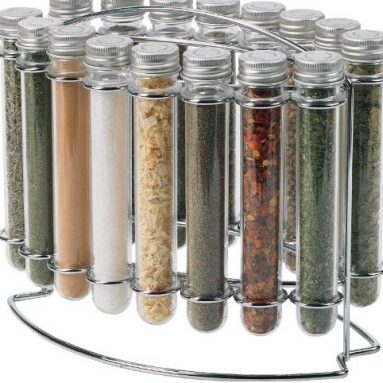 Trudeau Tube 16-Bottle Spice Rack with Spices
