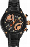 Flyback Chrono Dual Time Black Dial Black Ion-Plated Stainless Steel Watch