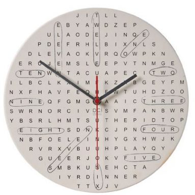 Word search wall clock