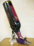 Purple Lace Metal Wine Bottle Holder