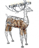 Dashing Deer Wine Cork Cage and Candelabra