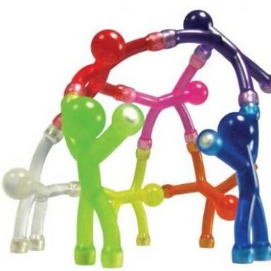 Set of 8 Assorted Mini Bendable Strong Rare Earth Q-Man Magnets