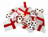 Black & White Footballs with 9 St George Flags String Light