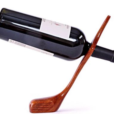 Golf Club Balancing Wine Bottle Holder