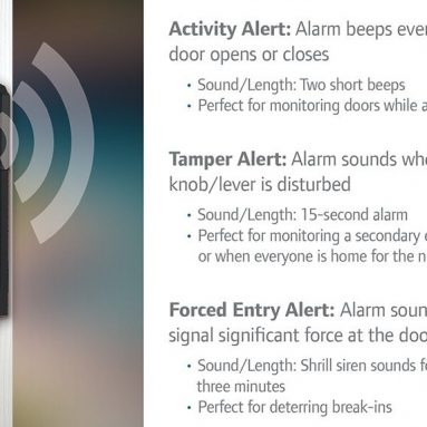Schlage Touchscreen Deadbolt with Alarm and Passage Lever