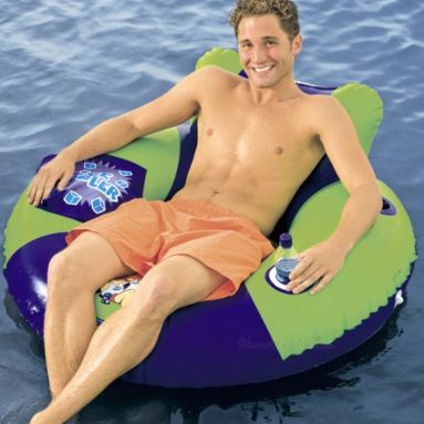 Lazy Dayz Inner Tube Float with Cooler and Cupholder