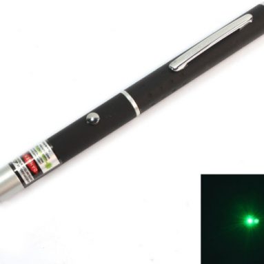 Mid-open Green Laser Pointer Pen Black