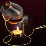 Copper Brandy Snifter and Warmer Set