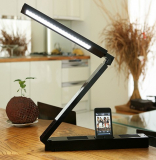 LED Desk Lamp Cube-Dock with Ipod and Iphone Docking Station