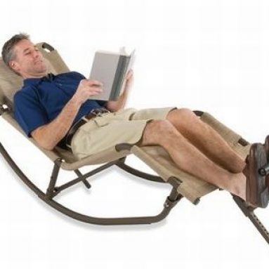 The Foot Propelled Rocking Outdoor Lounger