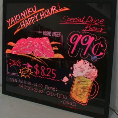 LED Handwriting Lighted Menu Sign Boards