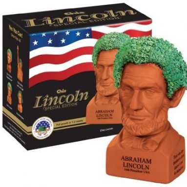 Chia Abraham Lincoln Handmade Decorative Planter