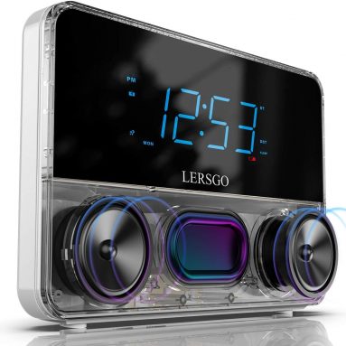 Clock Radio Bluetooth V5.0 Portable Speaker with HD Sound and Bass