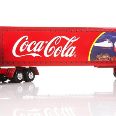 Coca Cola Christmas Truck With Light Up Trailer