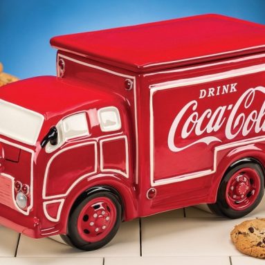 Coca-Cola Coke Delivery Truck Ceramic Cookie Jar