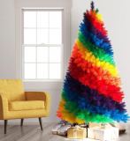 Color Burst Rainbow Artificial Christmas Tree