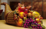 Color-changing Cornucopia Thanksgiving Centerpiece