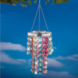 Colorful Solar-powered Backyard Chandelier