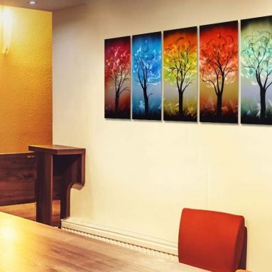 Colorful Tree Metal Wall Art Decor