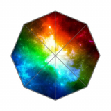 Colorful nebula rainbow galaxy Umbrella