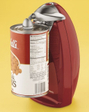 Compact Electric Countertop Chrome Red Can Opener