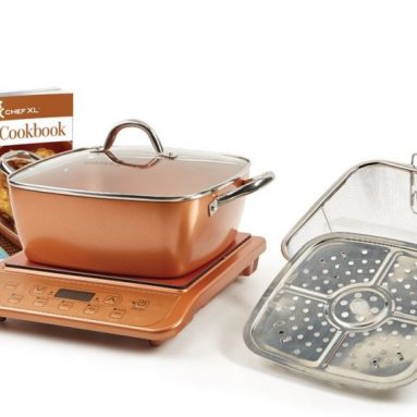 Copper Chef XL 11 Casserole 5 pc Set & Induction Cooktop