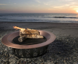 Copper Fire Pit Bowl Wood Burning Grill