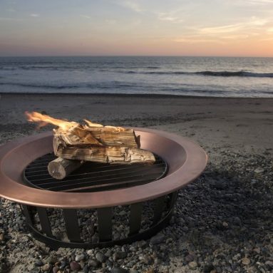 Copper Fire Pit Bowl Wood Burning Grill