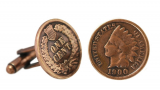 Copper Indian Head Cuff Links