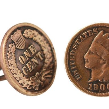 Copper Indian Head Cuff Links