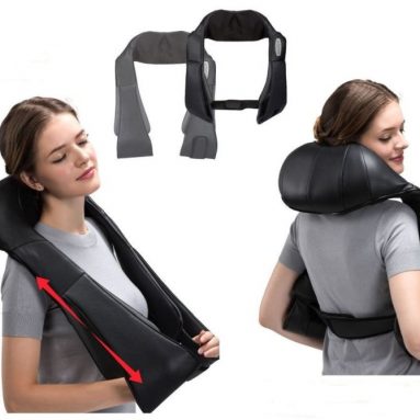 Cordless 12 nodes Shiatsu Massager with Longer Straps and Velcro