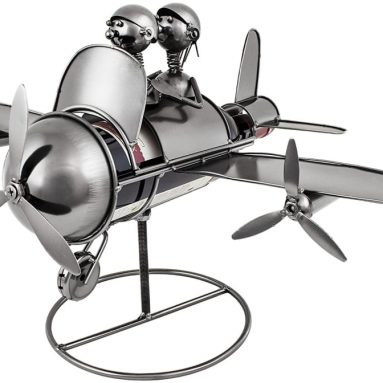 “Couple on an Airplane” Wine Bottle Holder