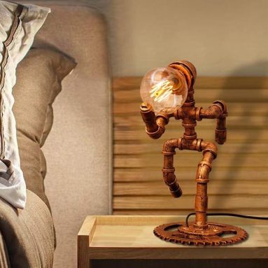 Creative Desk lamp Retro Style Industrial Pipe