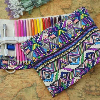 CreooGo 2Pcs/Pack Canvas Pencil Wrap