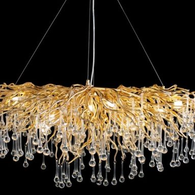 Crystal Chandelier Rectangle Pendant Light