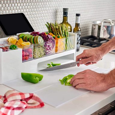 Cutting Board with Prep Containers
