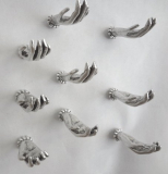 Antique silver hand push pins