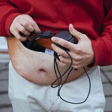 Dad Bag Fake Belly Waist Pack Unisex Fanny Pack Waist Stash with Adjustable Belt