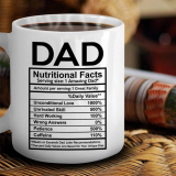 Dad Nutritional Facts Label Coffee Mug