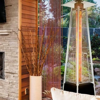 ”Dancing Flames” Black Pyramid Outdoor Patio Heater