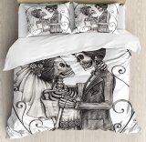 Day of The Dead Decor Duvet Cover Set