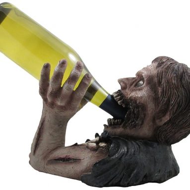 Decorative Graveyard Zombie Wine Bottle Holder Statue
