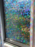 Decorative Window Film Holographic Prismatic Etched Glass Effect