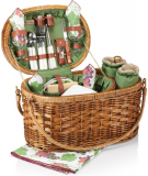 Deluxe Wine/Picnic Basket with Service for Four