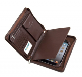Deluxe Leather Padfolio Case, Fits iPad Mini 4 and Junior Legal Paper