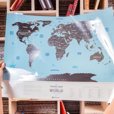 Deluxe Scratch Off World Map