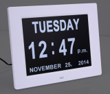 Digital Calendar Day Clock / with Non-Abbreviated Day & Month
