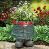 Denim Skirt Planter